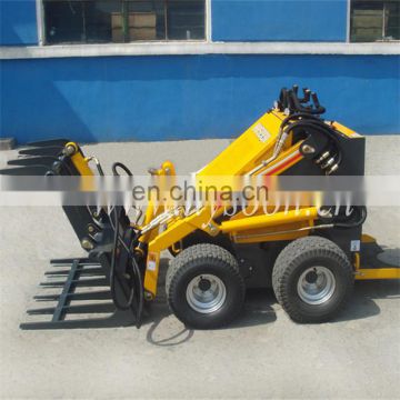 low price Hysoon mini skid steer loader with grapple