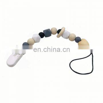 Food Grade Silicone Teething Beads Pacifier Clip photo-2