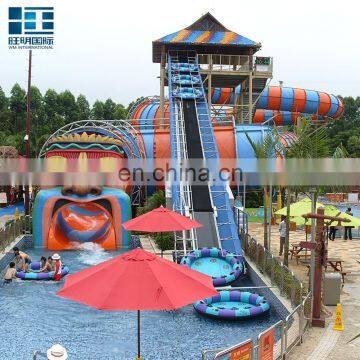 Family Or Adult Raft Outdoor Commercial Fiberglass Water Slide For Sale