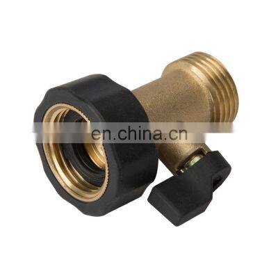 Garden brass short one-way water hose connector