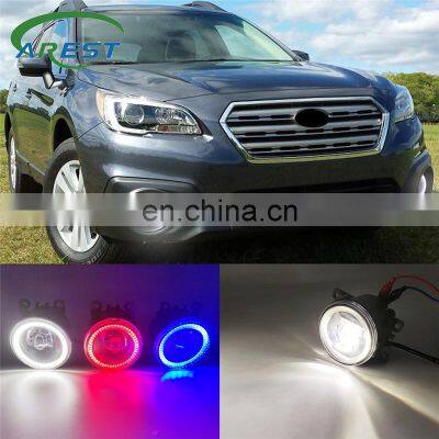 2 Functions Auto LED DRL Daytime Running Light Car Angel Eyes Fog Lamp Foglight For Subaru Outback 2013 2014 2015 2016