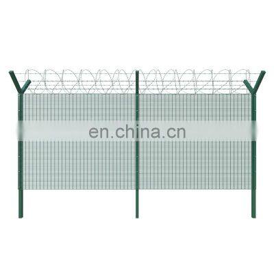 Factory supply anti climb fence with barbed wire