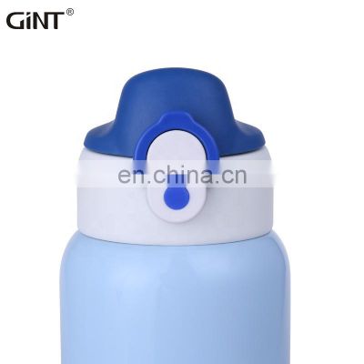 Cute color one touch open lid Customer Color Pop-up Button Double Wall Stainless Steel Water Bottle