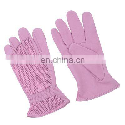 HANDLANDY Women Leather Rose Pruning Gloves Ladies Leather Garden Gloves Girls Driving Leather Gloves