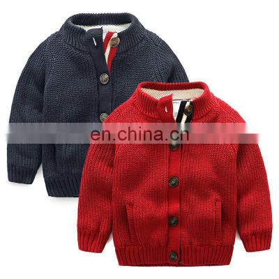 Wholesale Children's Boutique Clothing Baby Boys Winter Coats Boy Fotlrmal Clothing Boy Design Knitting Sweatshirts