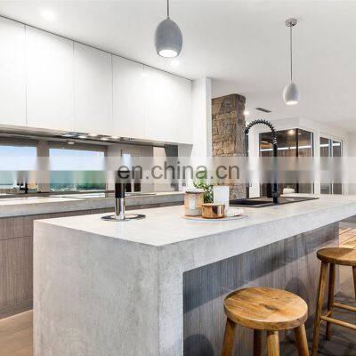 Ready Assemble White Lacquer Kitchen Cabinets LED Kitchen Cupboard Kitchen Furniture Set