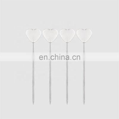 Factory direct stainless steel heart stainless steel cocktail pick