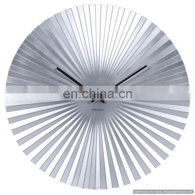 metal silver wall clock