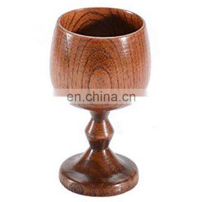 Eco-Friendly Wood Wine Goblet Glasses