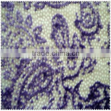 Newest design polyester flocked fabric for dress