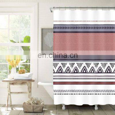 Stripe design simple style polyester shower curtains