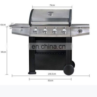 Portable 5 Burners Gas Griller Machine Commercial Smokeless Oven Barbecue Stove Gas Bbq Grill With Side Burner Toaster Ovensc photo-5