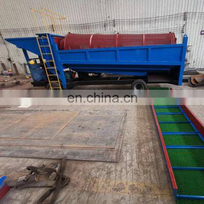 Alluvial Gold Equipment 10 Tph Trommel Screen Washing Plant Small Scale Gold Trommel for Sale