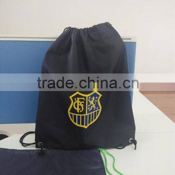 polyester coated PU drawstring backpack bags