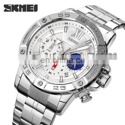 9235 Customization Logo Watch for Men Big Face Stainless Steel Heavy Strap Luxury Watch Waterproof Wristwatch Male
