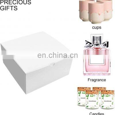 Custom Candle Box Engagement Paper Gift Box White Cardboard Paper Packaging Gift Box With Lids for Wedding Present photo-2