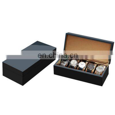 5 slots with velvet insert wooden watch box