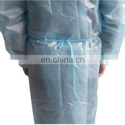 PP PE Isolation Gown Waterproof Knit Cuffs and Waist Ties LEVEL 1 LEVEL 2 Isolation Gowns