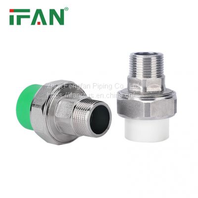 IFAN Wholesale Customized High Pressure PN25 PPR Brass Male Union Fitting for Water Supply System