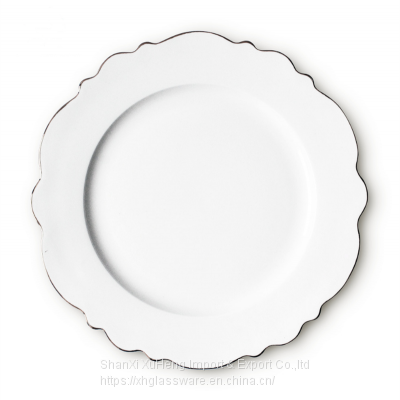 Western Dinnerware Tableware Set Luxury European Style High-grade Dinner Set Gold Rim Bone China Ceramic Plates Dishes photo-2