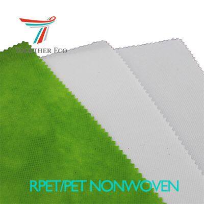 100% Recycled 70gsm rpet non-woven drawstring shopping bags prices Non woven Fabric cloth Material