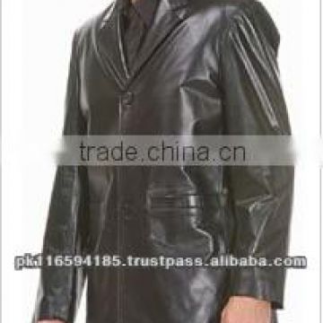 High Quality Custom Design Men's Plain Leather Blazer