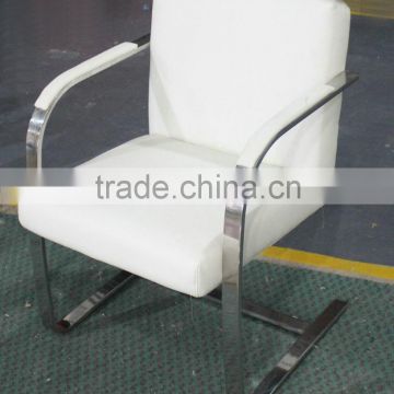 Replica graceful European Design stainless steel genuine leather Brno Chair byLudwing Mies Van der Rohe for office