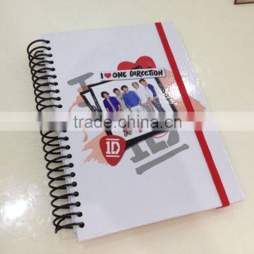 Plastic spiral notebook with elastic band NSXQ-0007