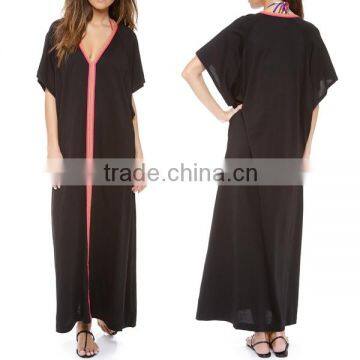 Alibaba wholesale clothing 2014 oem new design women black abaya