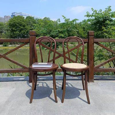 Vintage Solid Wood Dining Chair Second-hand Home Dining Table Chair photo-2