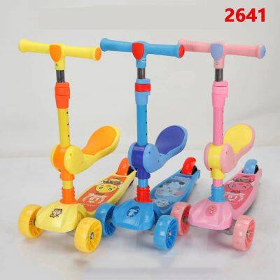 Детские самокаты, детские музыкальные светящиеся складывающиеся игрушки на трех колесах, спортивные игры на открытом воздухе, для мальчиков и девочек