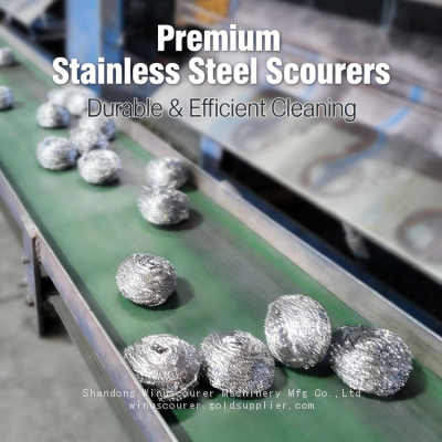 Automatic Spiral Steel Scrubber Making Machine High Output Stainless Steel Wire Ball Equipment photo-4