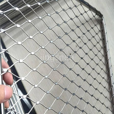 Flexible Stainless Steel Wire Rope Mesh, Woven Zoo Aviary Netting, Stainless Steel Cable Sheath, Elegant Stainless Steel Rope Netting