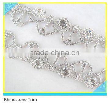 Pretty 888 Crystal Rhinestone Mix Pearl Bead Mesh Trim For Necklace photo-3