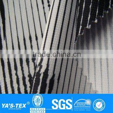 manufacturer china printed jacquard grid 4 way stretch fabric