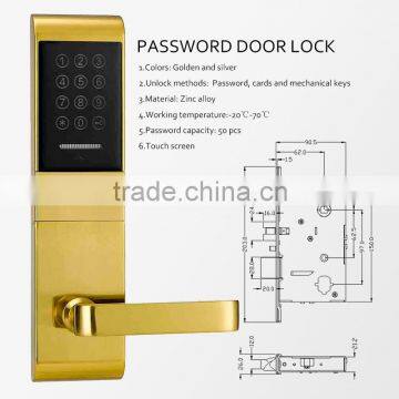 High Security Touch Keypad Password RF Card Locks for House photo-5