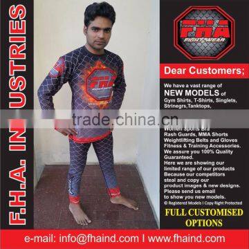 Rash Guards, Compression Wear, Men Women Sublimation Rash Guards, MMA Boxing Martial Arts Rash Guards by FHA INDUSTRIES photo-2