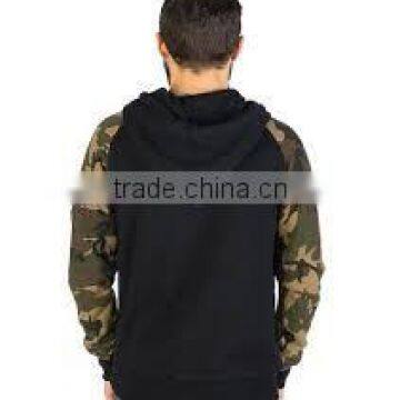 Black hoodie with camo sleeves