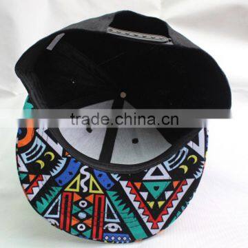 Wholesale Leaf Embroidery Printed Flat Brim Man Women Snapback Cap Cheap