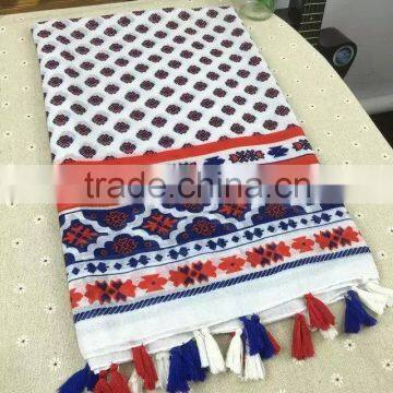 2016 New Digital Print Tassel Brim Lady Women Head Scarf Muslim photo-4