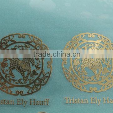 gold plated adhesive metal mobile phone sticker