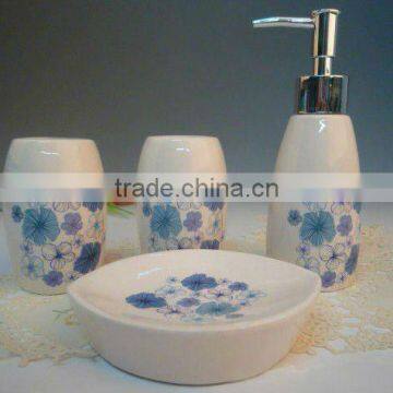 purple bathroom set,handmade ceramic bathroom sets,cute bathroom sets