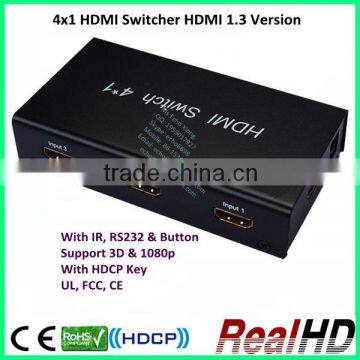 2016 Good Selling 1.3V Switcher With SPDIF 4X1 HDMI Switcher From China