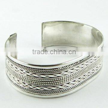 Simple !! Cuff 925 Sterling Silver Bracelet, Wholesale Silver Jewelry, Silver Jewelry