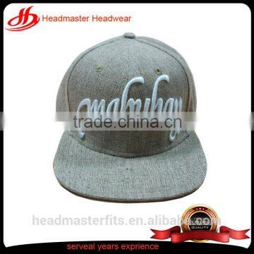 Custom Logo Embroidery Linen Hemp Snapback Hats With Different Types of Snap Back Caps photo-2