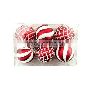 Plastic glass custom silkscreen pattern printable and painted christmas ball ornaments