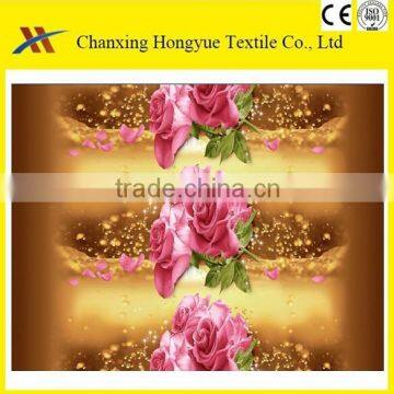 Bedsheets designs Polyester brushed fabric with 3D disperse printing from huzhou city