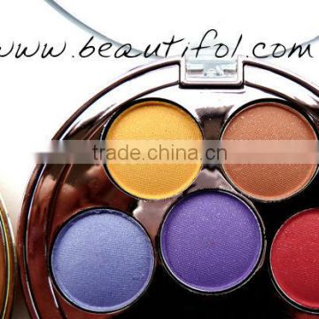 Lovely 5 color eyeshadow compact, cosmetics wholesale eye shadow pallette