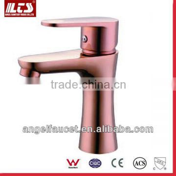 03201RG Unique Color Rose Gold Plating Brass Bathroom Faucet with Single Handle