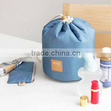 Cylindrical Bundle Mouth Portable Nylon Cosmetic Bag photo-3